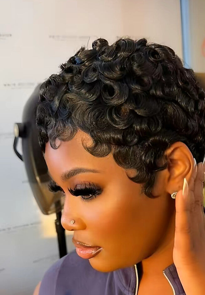 Pixie Curly Wig 8"