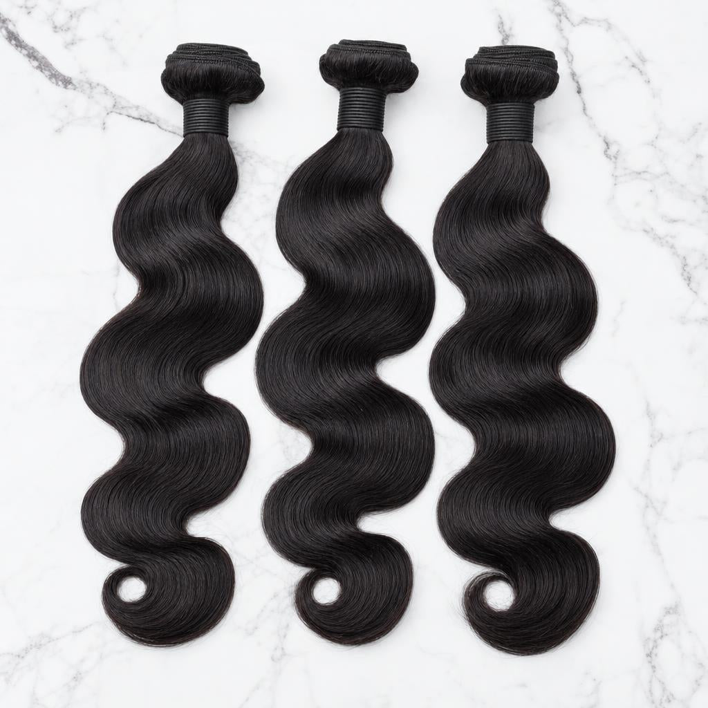 Body Wave Human Hair Bundles (3-Pack) 12A Grade