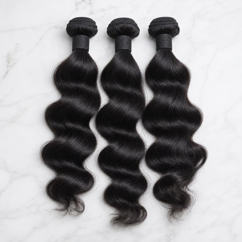 Loose Wave Human Hair Bundles (3-Pack) 16''18''20''