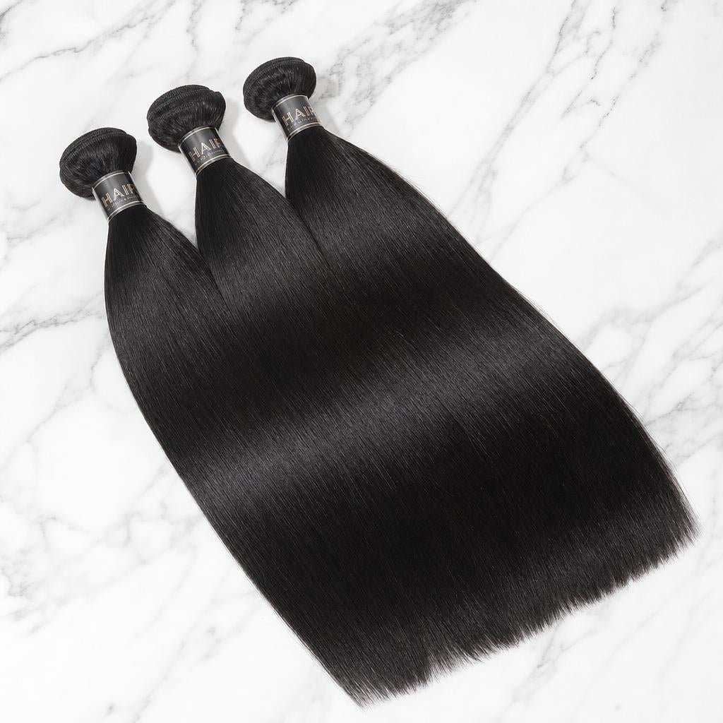 Straight Virgin Human Hair Bundles (3-Pack) | 22” 24” 26”