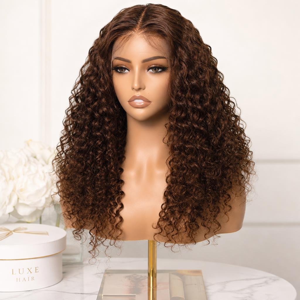 22" Deep Wave Curly Wig | HD Lace | 180% Density | Undetectable Hairline